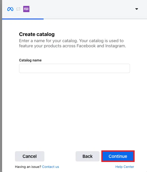 membuat katalog dalam menghubungkan facebook untuk woocommerce