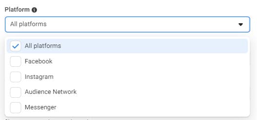 cara menggunakan facebook ads library filter platform