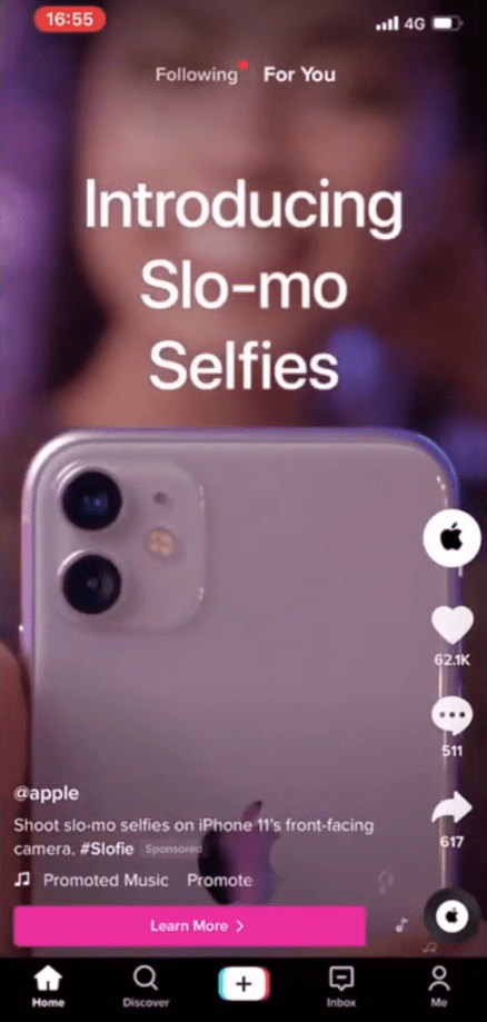 contoh iklan in feed tiktok