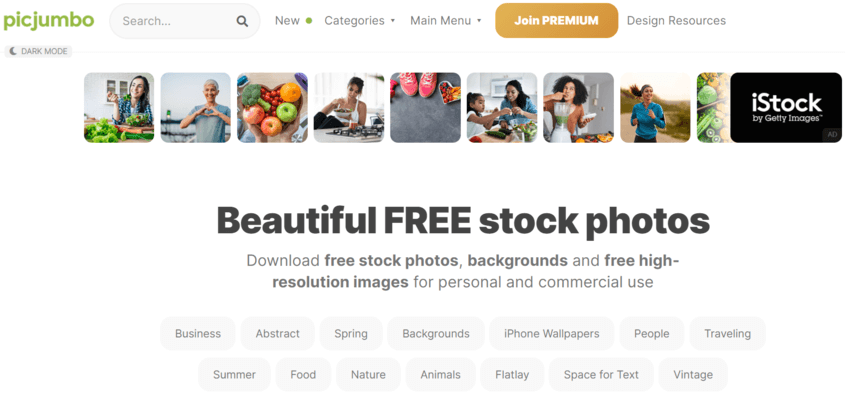 Picjumbo adalah salah satu website download gambar gratis