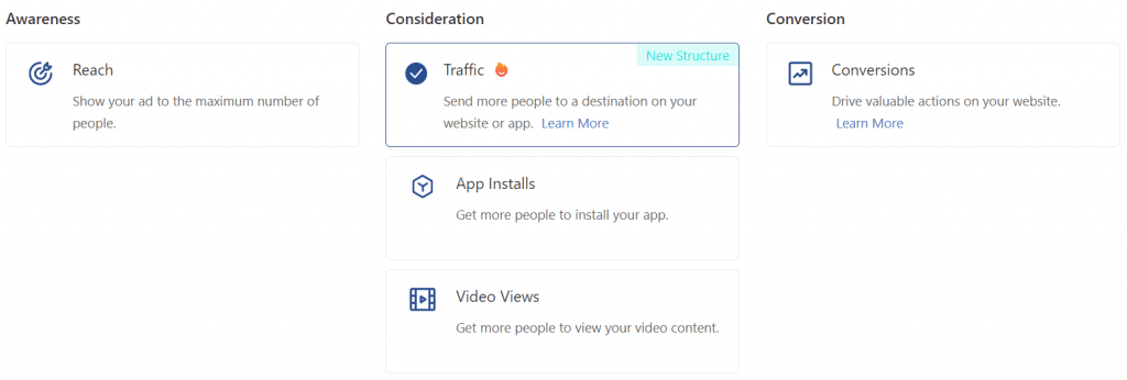 tiktok advertising objectives